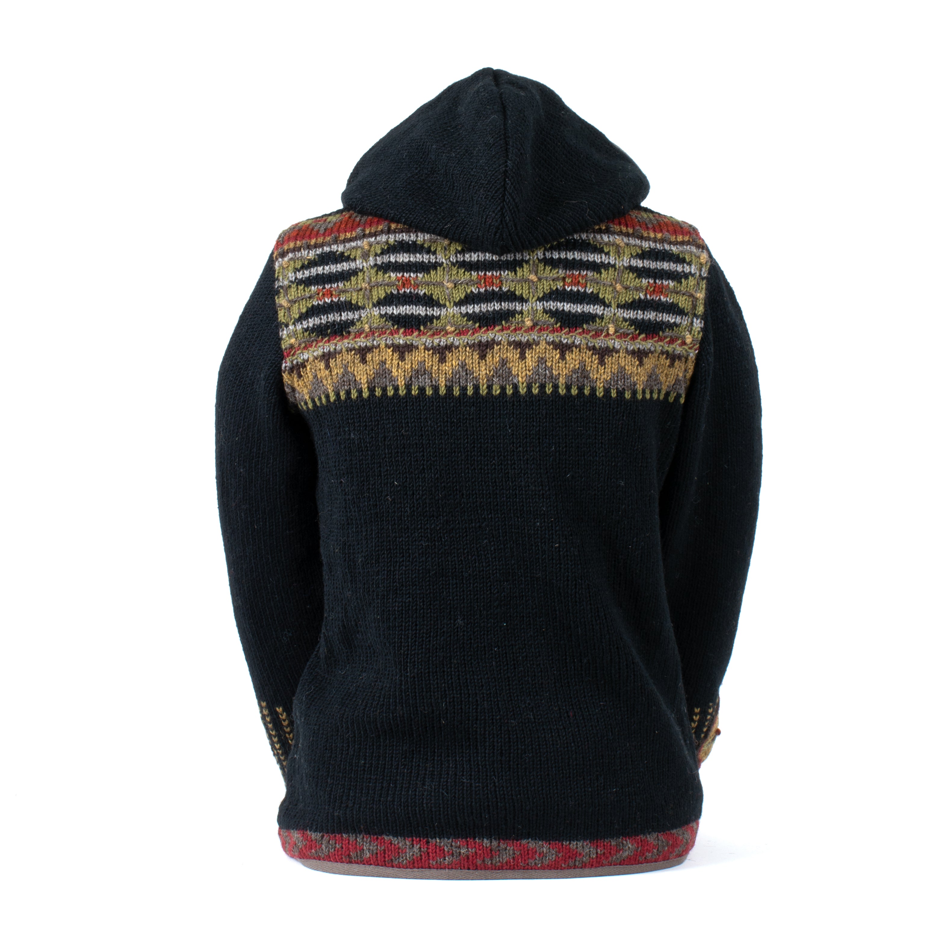 Dakotah Wool Sweater - Western Knit with Hood & Zip – Lost Horizons CA