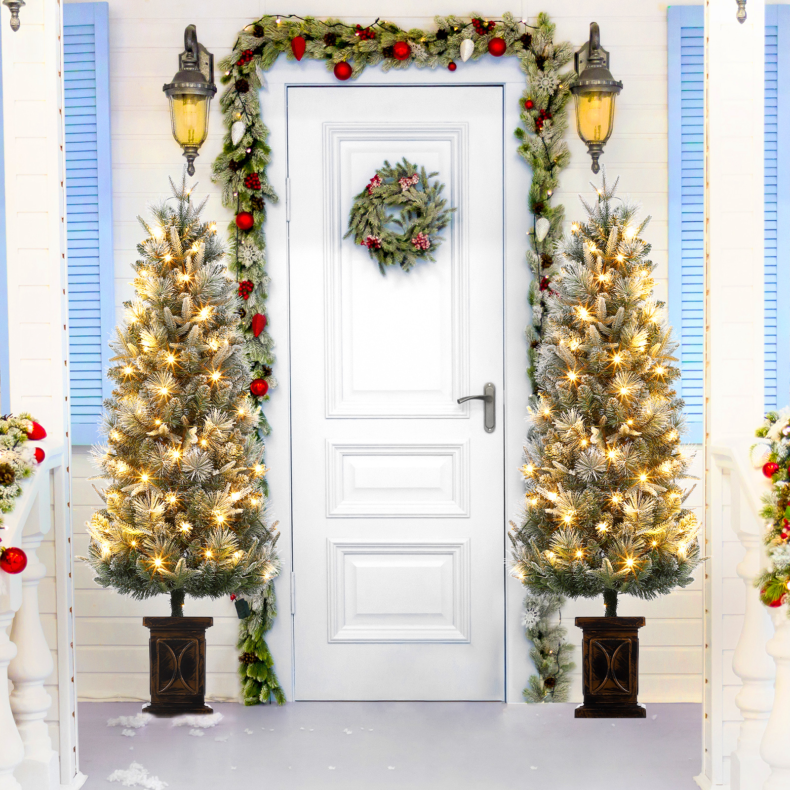 Litake クリスマスツリー 雪化粧 北欧 おしゃれ ヌードツリー 150cm