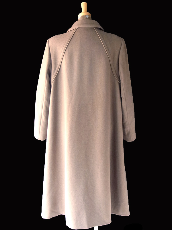 送料無料】60年代フランス製 カーキ色 ヴィンテージ ウール コート