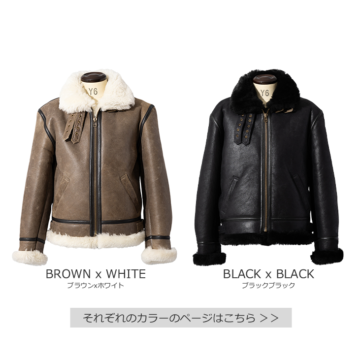 Liugoo Leathers 本革 B-3フライトジャケット ムートンジャケット