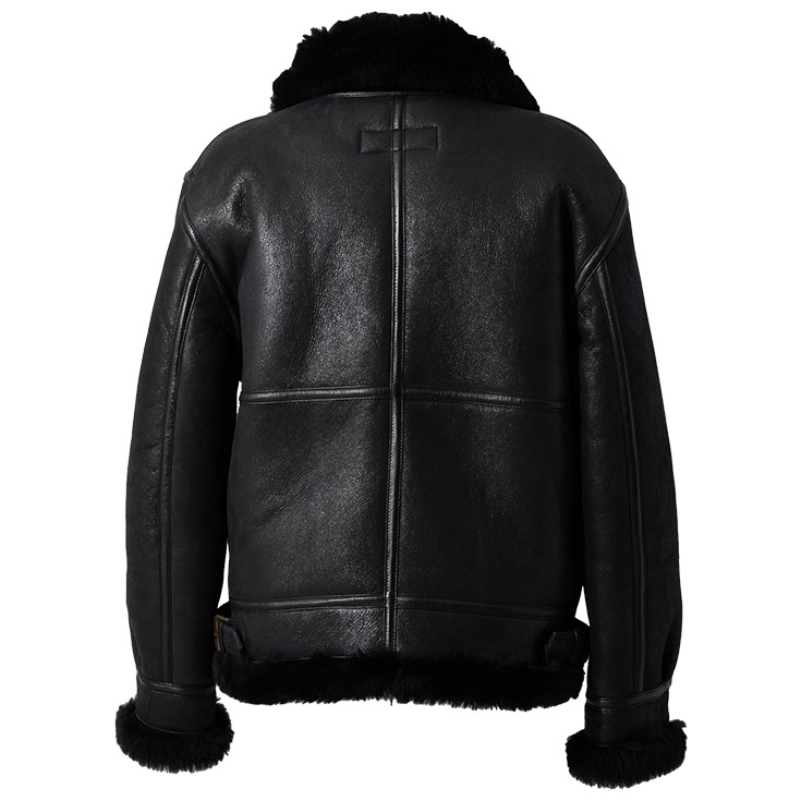 Liugoo Leathers 本革 B-3フライトジャケット ムートンジャケット