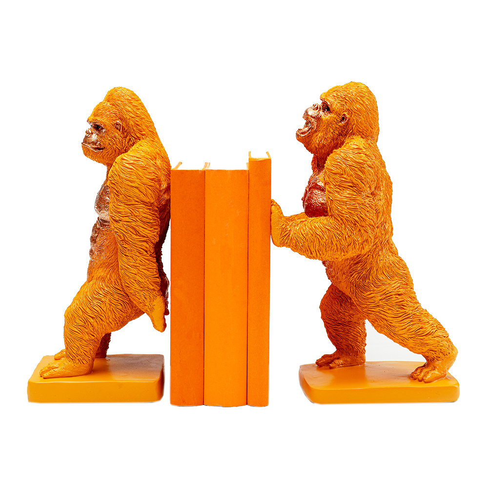 ゴリラオレンジ(2/Set) ブックエンド - オブジェ・置物の通販