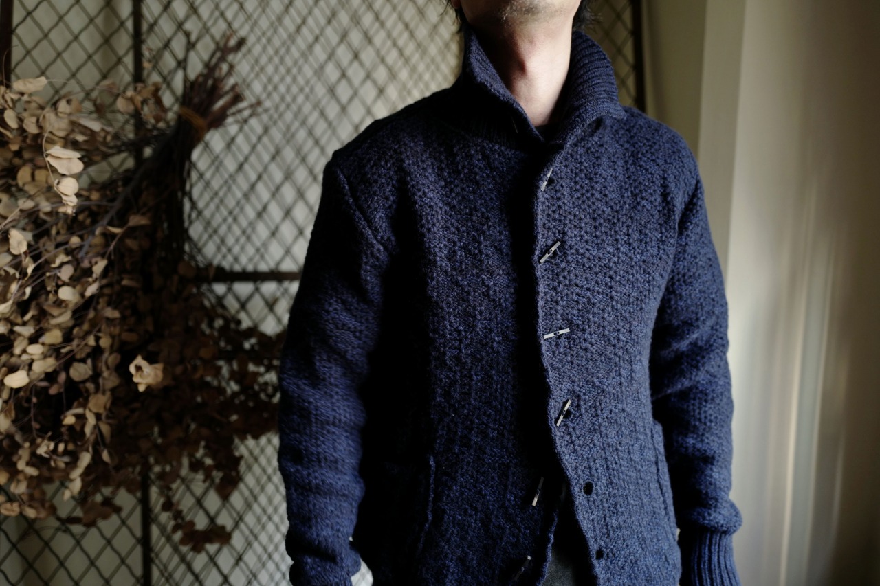 Daniel ウールリネンピンニットカーディガンセーター / DANIEL