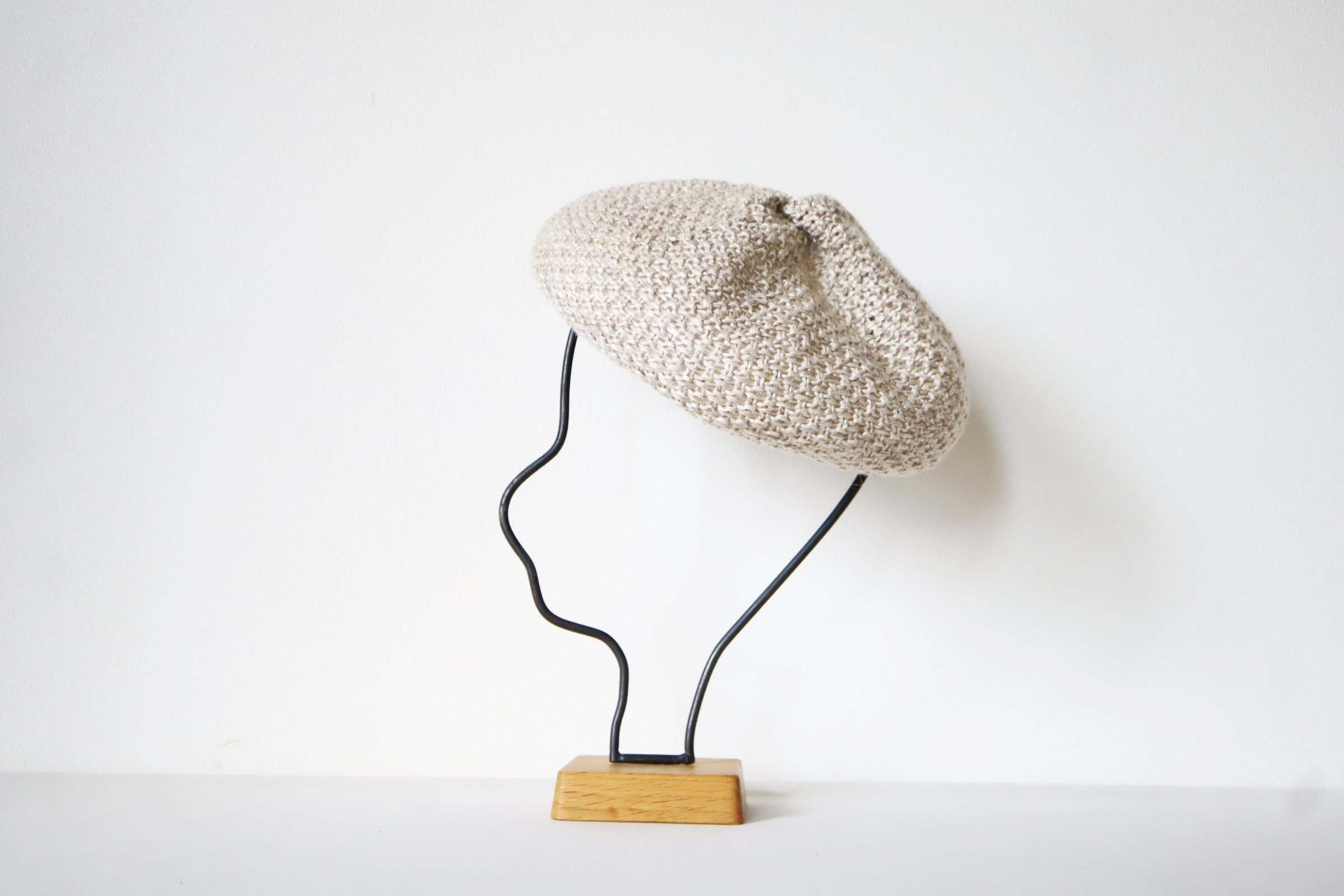 帽子 mature ha. baret knitted linen MLK-3121 mature ha. knit cap