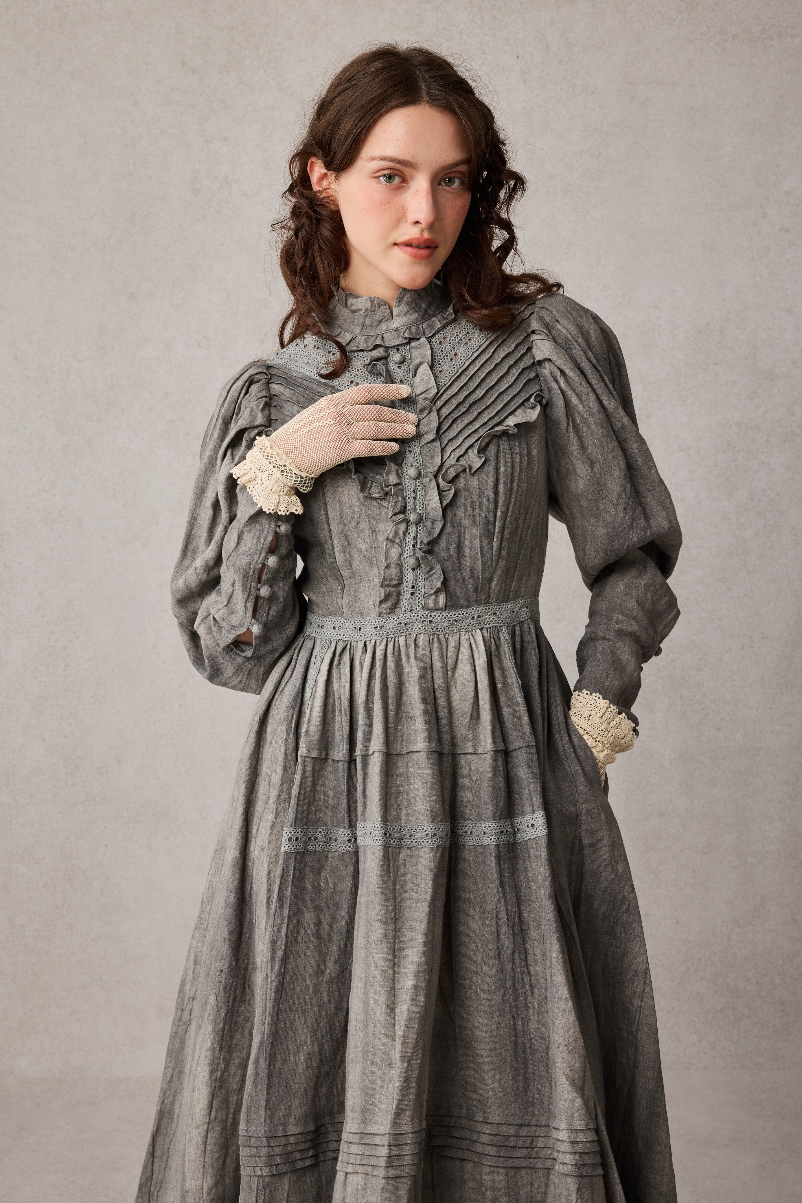 MARY 18 | VINTAGE LINEN DRESS GOWN – Linennaive