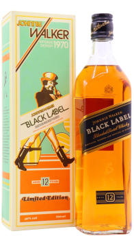 Johnnie Walker ブラック&レッド 70年代 白紋章2本セット 箱入