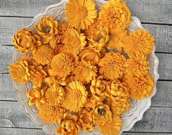 Sunflower Dyed Sola Wood Flowers | Pack of 12 | Luv Sola – Luv