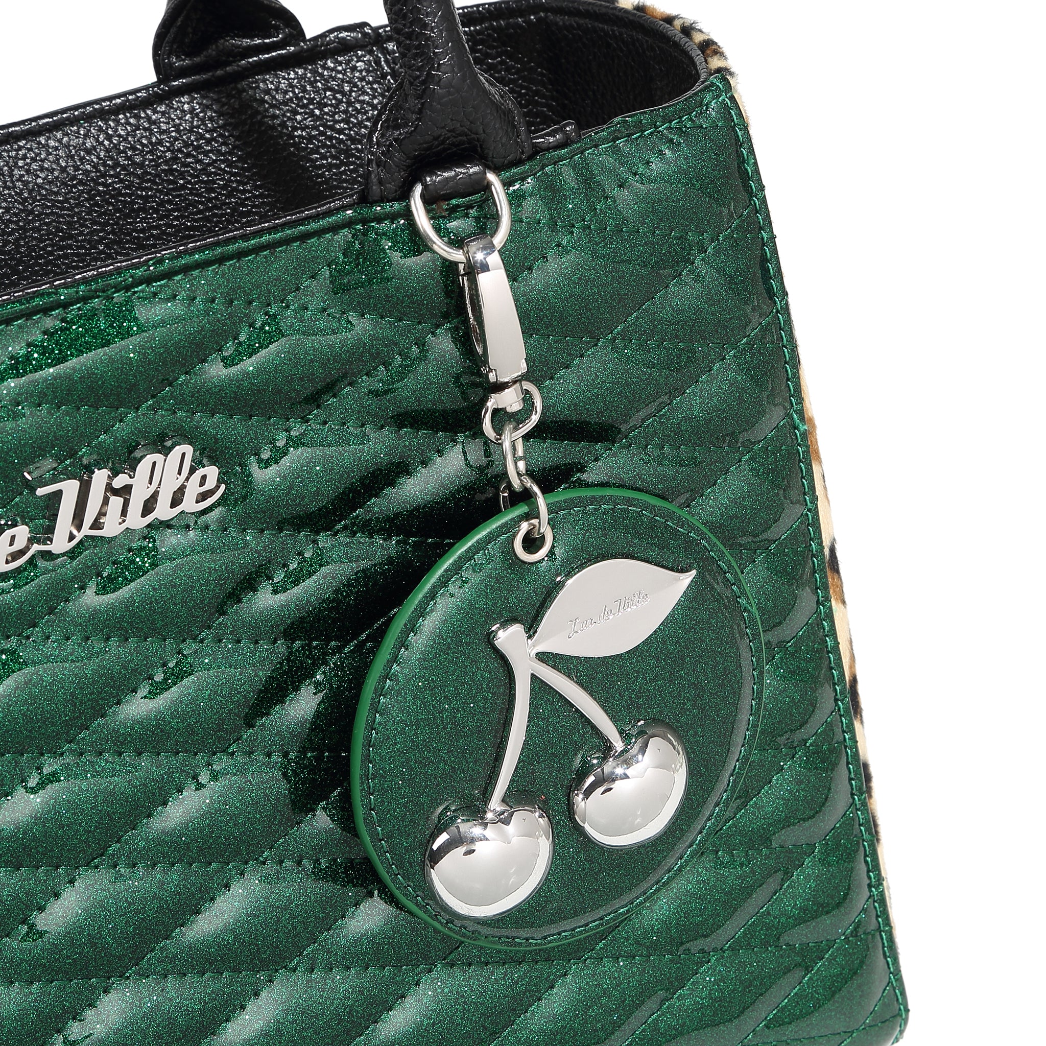 Venus Green Sparkle Wild Cherry Tote – Lux de Ville