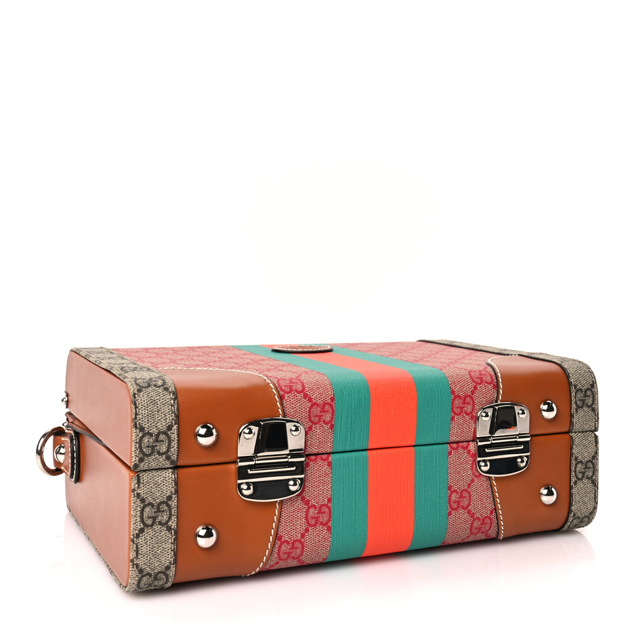 Gucci X DANS LE VERT GG Supreme Monogram Cuoio Web Mini Retro