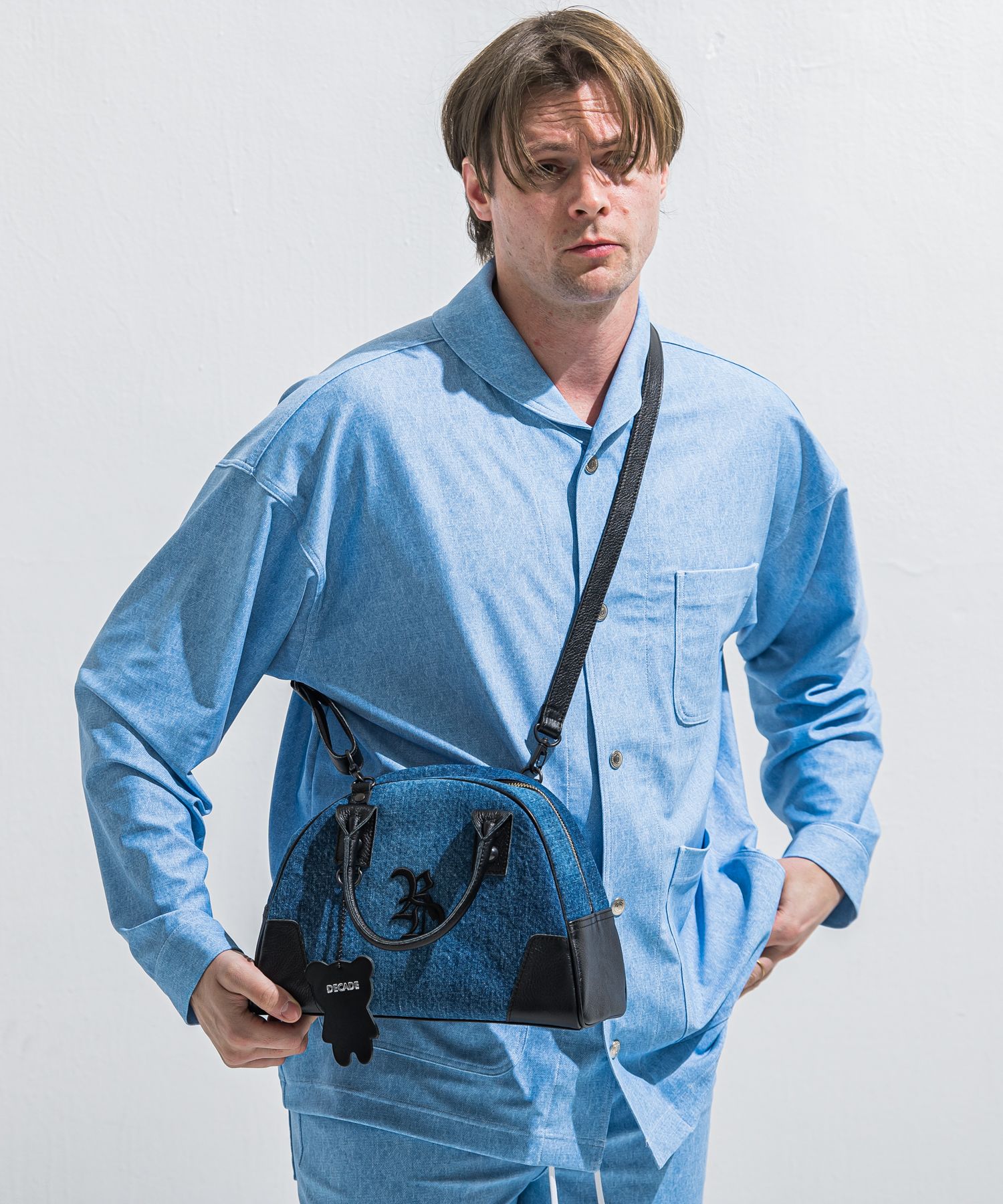 RESOUND CLOTHING - DENIM MINI BOSTON BAG / RC40-BAG-002RD