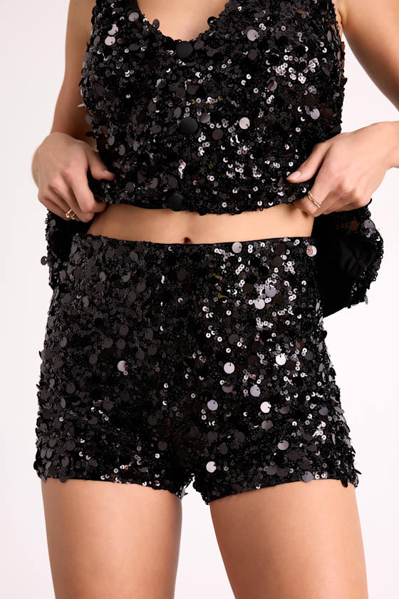 Show Me Your Mumu Ziggy Shorts - Black Shorts - Sequin Shorts - Lulus