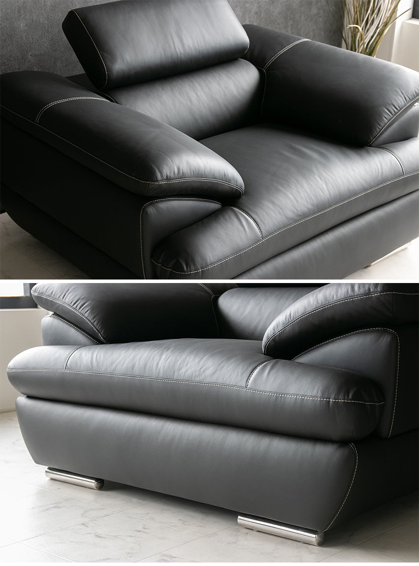 lushroom ソファ 本革 1人掛け レザー リクライニング ハイバック