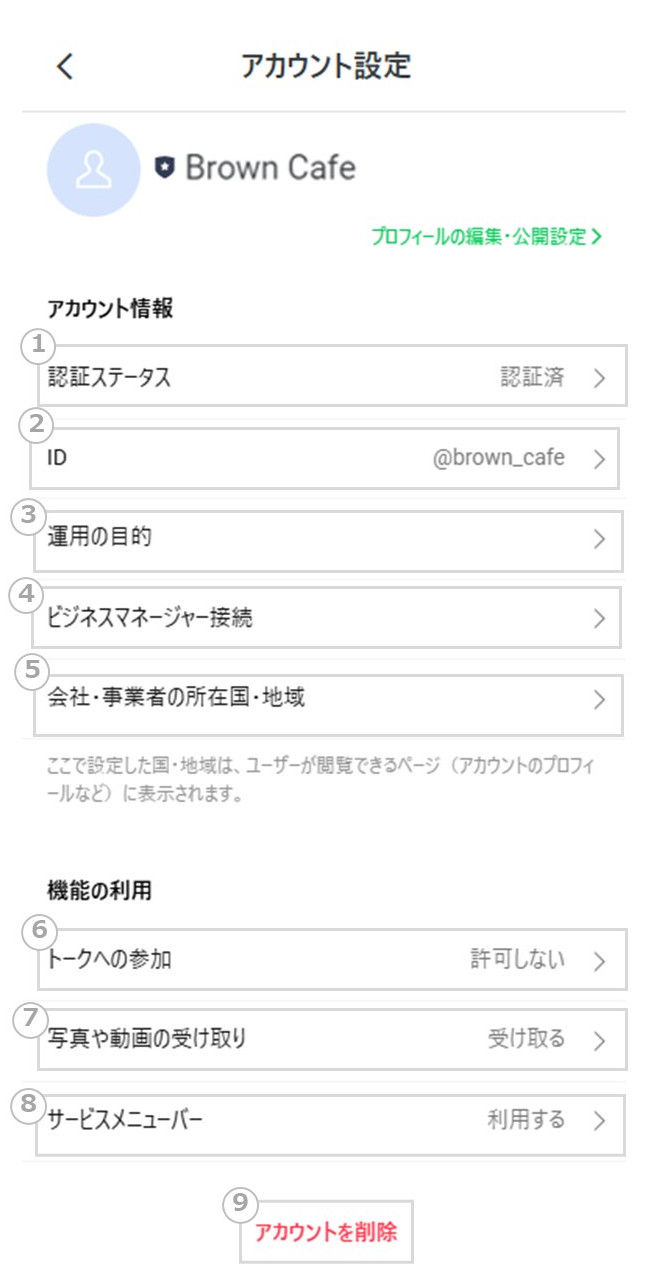 LINE公式アカウント （LINE Official Account Manager） アカウント