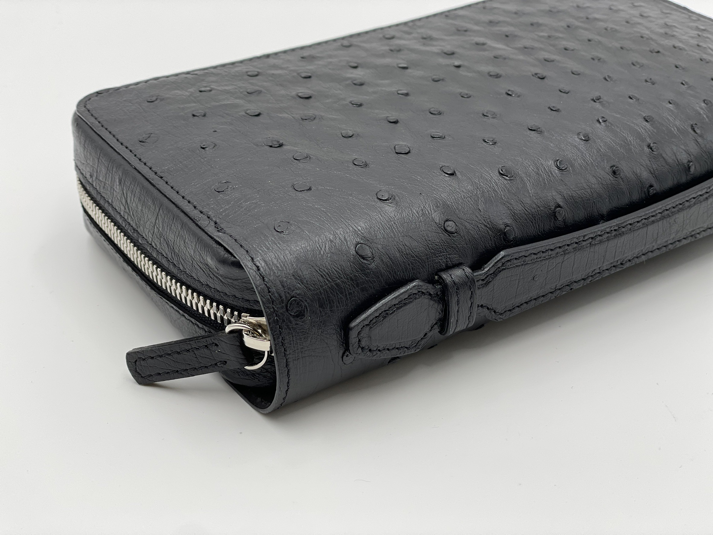 オーストリッチ 財布 ブラック オーダースーツのメンズヨシワラ