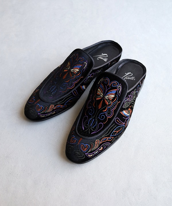 Needles /ニードルズ Velvet Mule - Papillon Embroidery