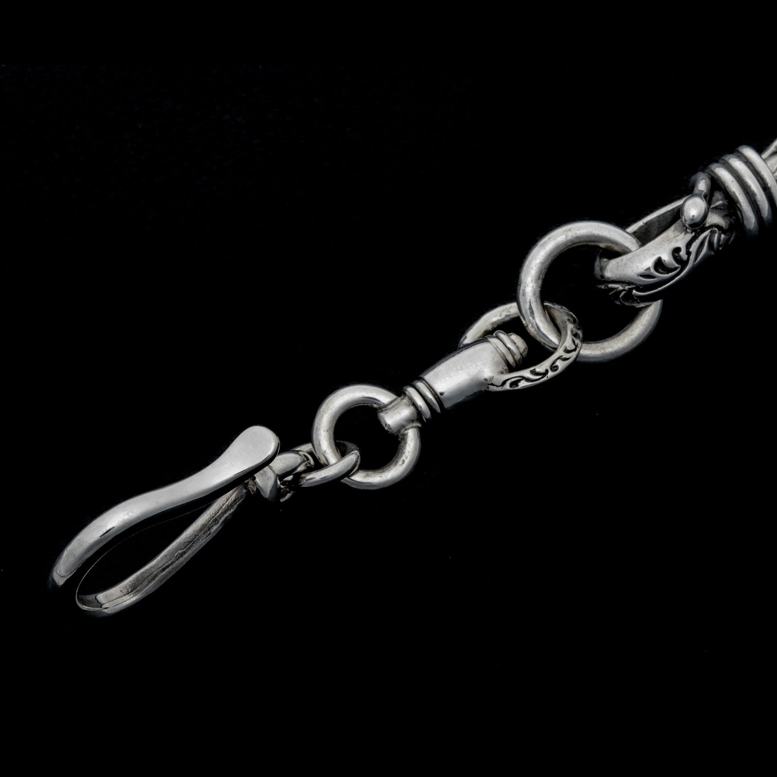 シルバー925 唐草ウォレットチェーンショート