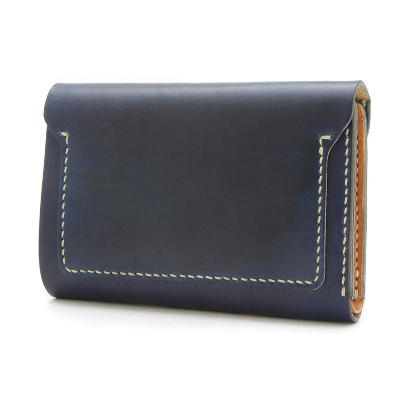 W6D ≪NAVY≫ HAND-DYED MIDDLE WALLET / 手染めミドルウォレット