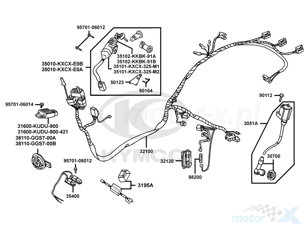 F20 Electric system Kymco ZX 50 Super Fever 2T 2007 - Motor-X