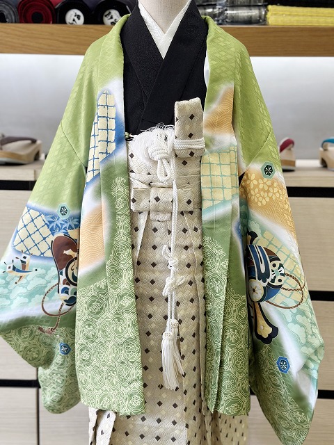 七五三 男の子四つ身着物アンサンブル 男の子 着物・長襦袢・羽織