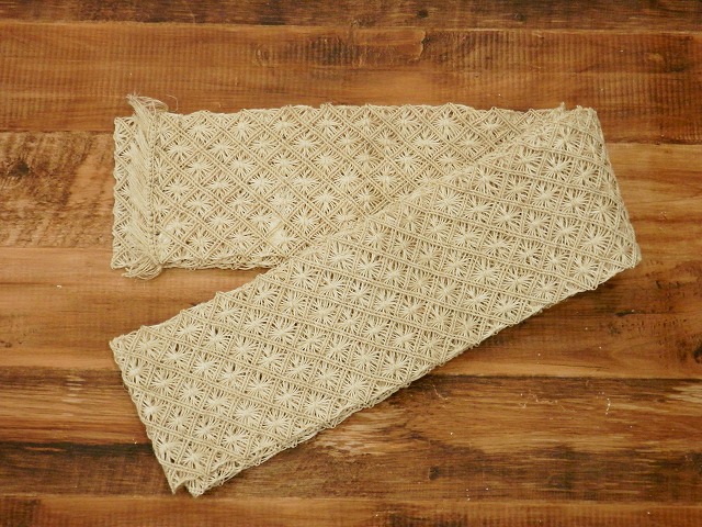 誉田屋源兵衛 芭蕉通風段文 羅 四寸帯 単帯 半巾帯 ゆかた帯 芭蕉 誉田