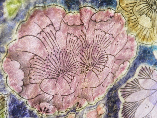 幻の花 辻が花染手描き友禅 豪華な絞り振袖 青 〈フルオーダーお仕立て