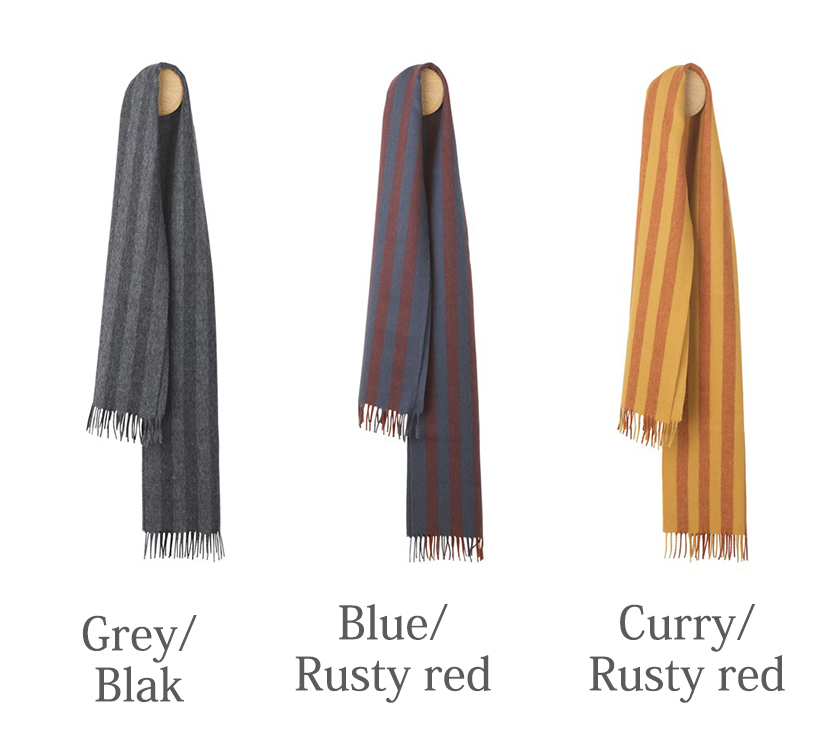 北欧展、eldblå 100%ゴットランドウールマフラー 北欧展、eldblå 100