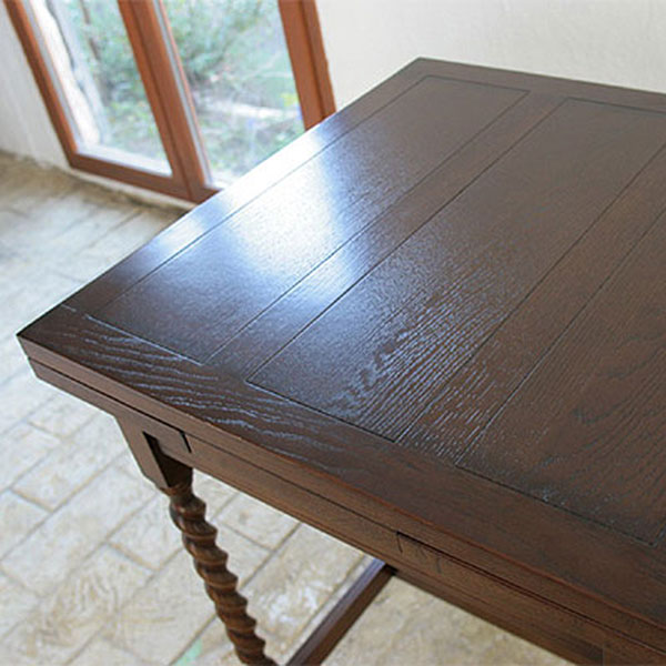 英国アンティークリプロダクト オーク 伸長式ドローリーフ(S