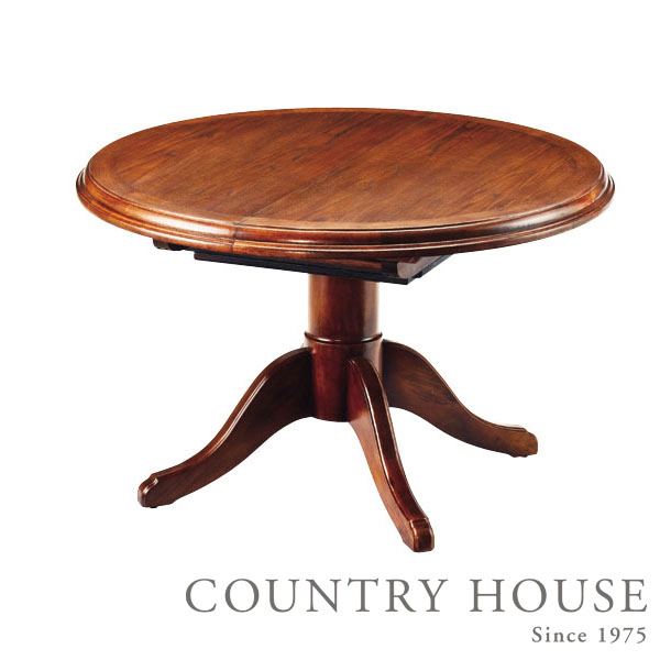 受注生産】カントリーハウス 日本製 伸長式ダイニングテーブル 丸