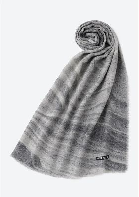 DEMYLEE NESSA シグネチャーカシミヤ ニットスカーフ (グレー, F