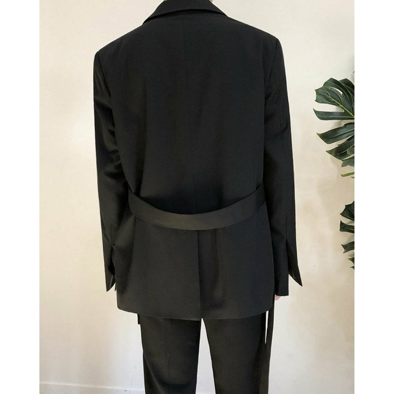 ウエストベルトテーラードジャケット mf0201【韓国モードファッション】
