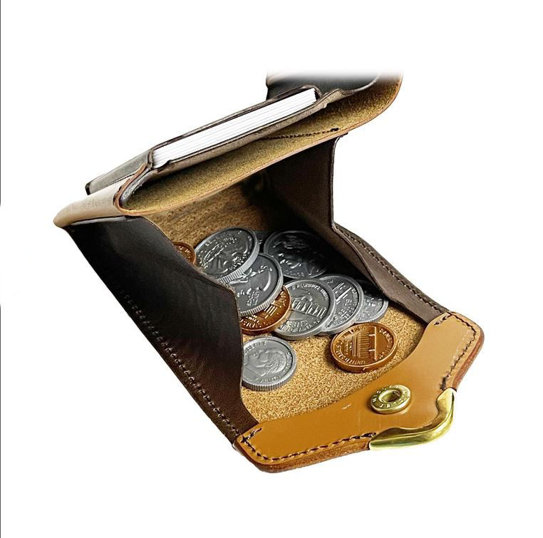 Cramp,UKブライドルレザー,フロント金具,ギャルソンスリムウォレット