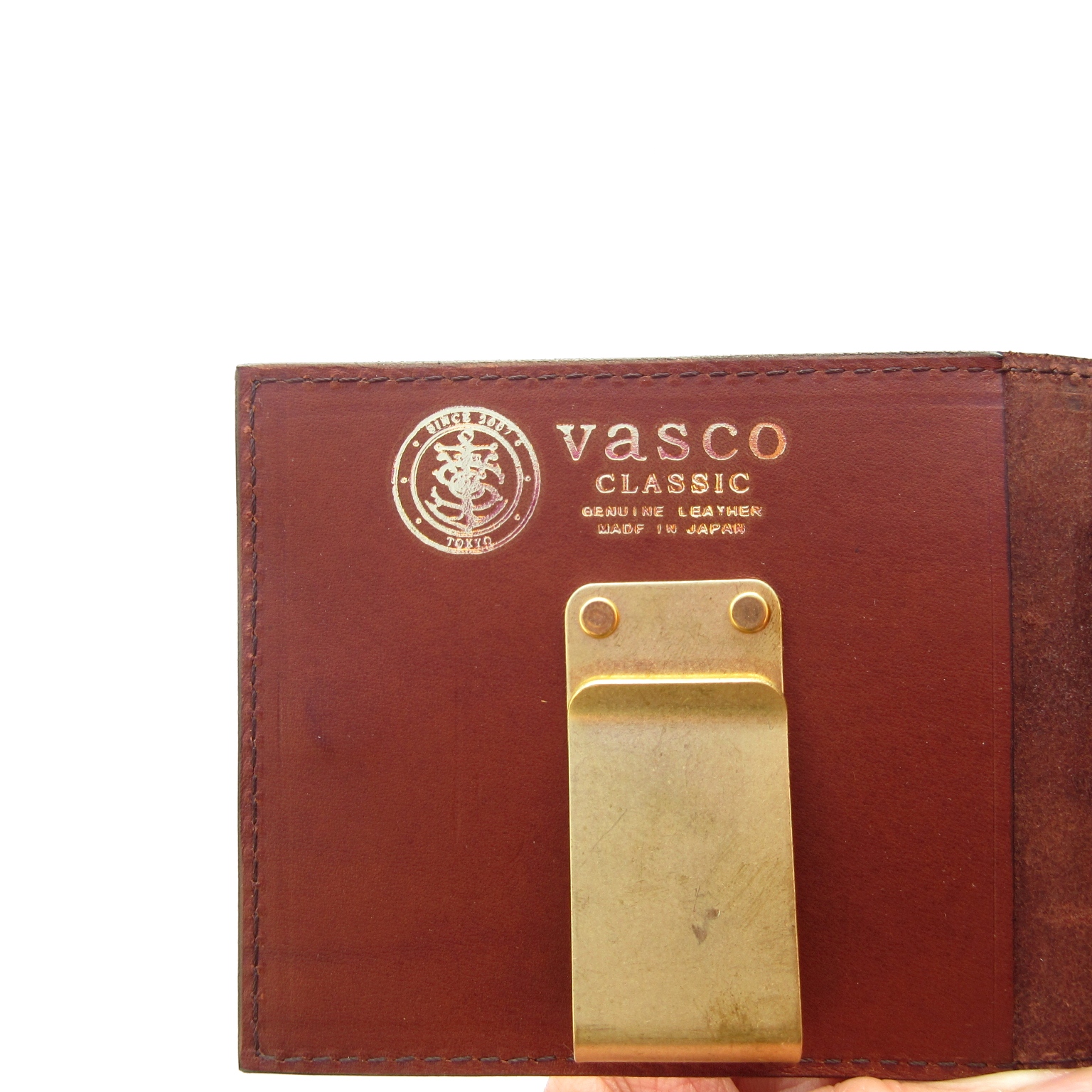 VASCO,ヴァスコ,マネークリップ,コインキャッチャー,LEATHER NAVAL