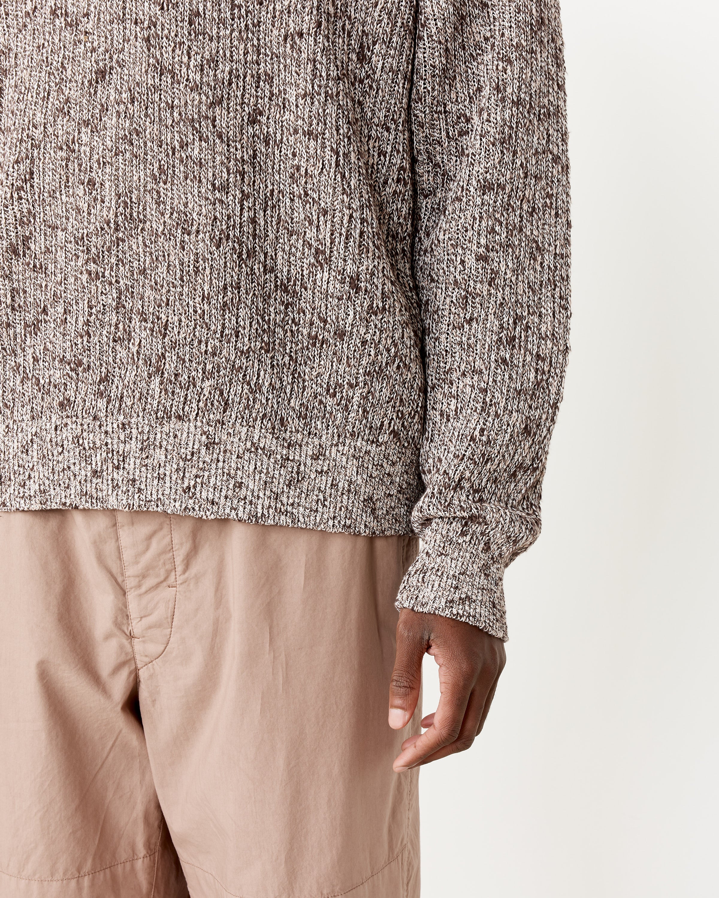 Slub Mix Top Yarn Rib Knit