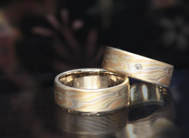 結婚指輪「七つ色」 | 結婚指輪・婚約指輪の杢目金屋