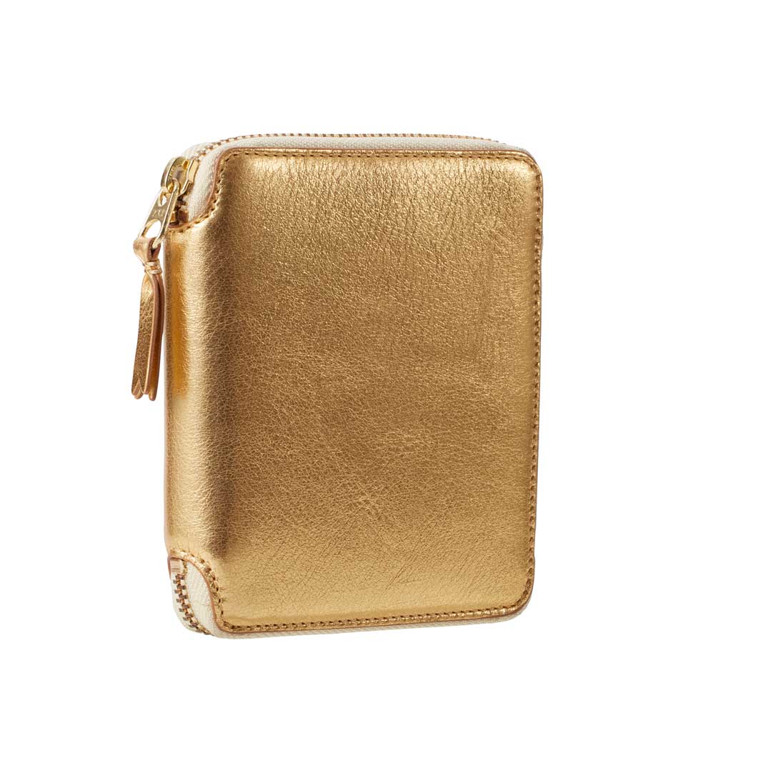 COMME des GARCONS 二つ折り ZIPウォレット ゴールド(ゴールド