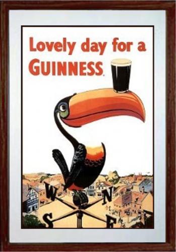 パブミラー(XL)【GUINNESS(ギネス)】Toucanトーカン・オオハシ
