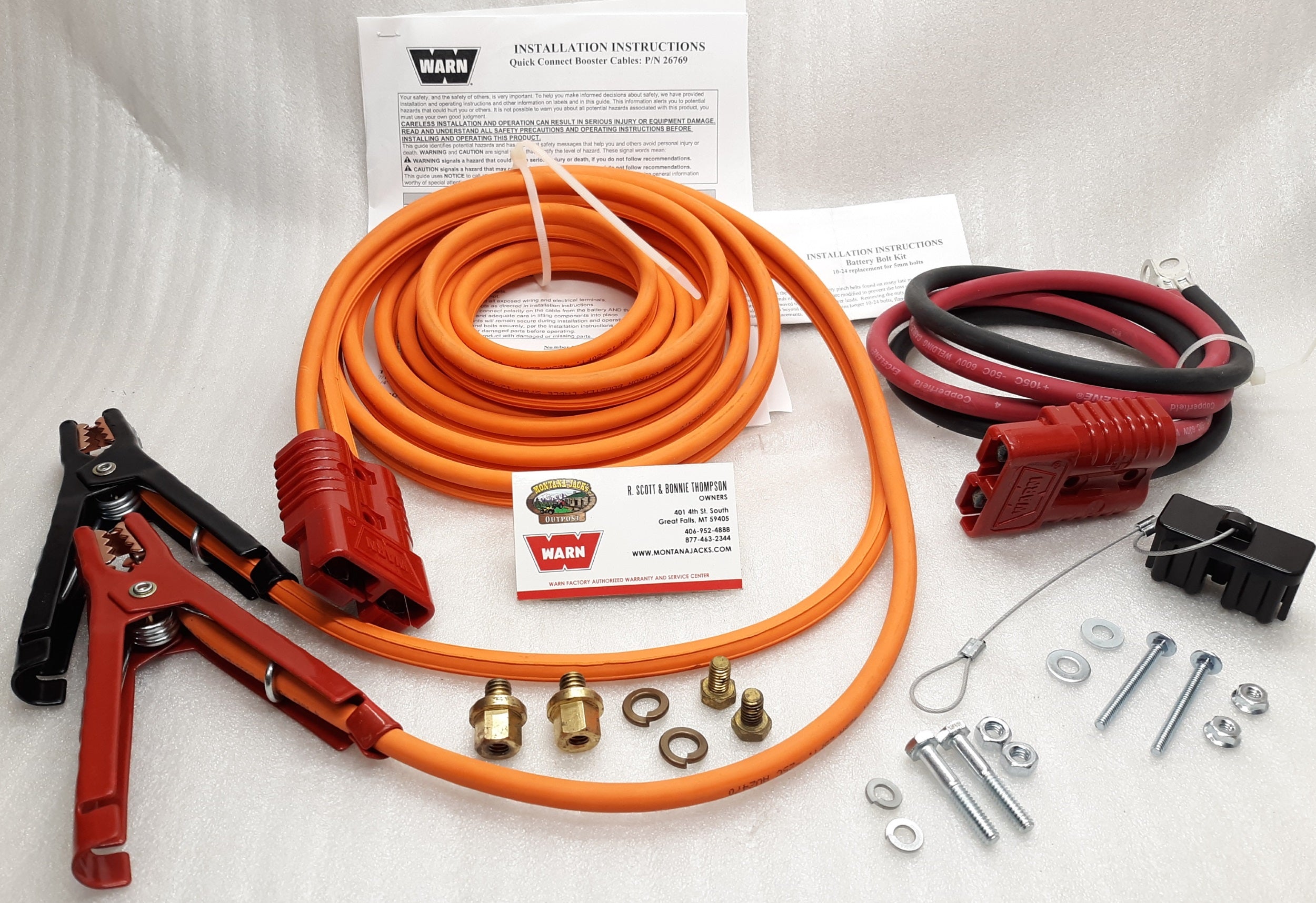 WARN 26769 Quick Connect Booster Cable Kit, FREE SHIPPING