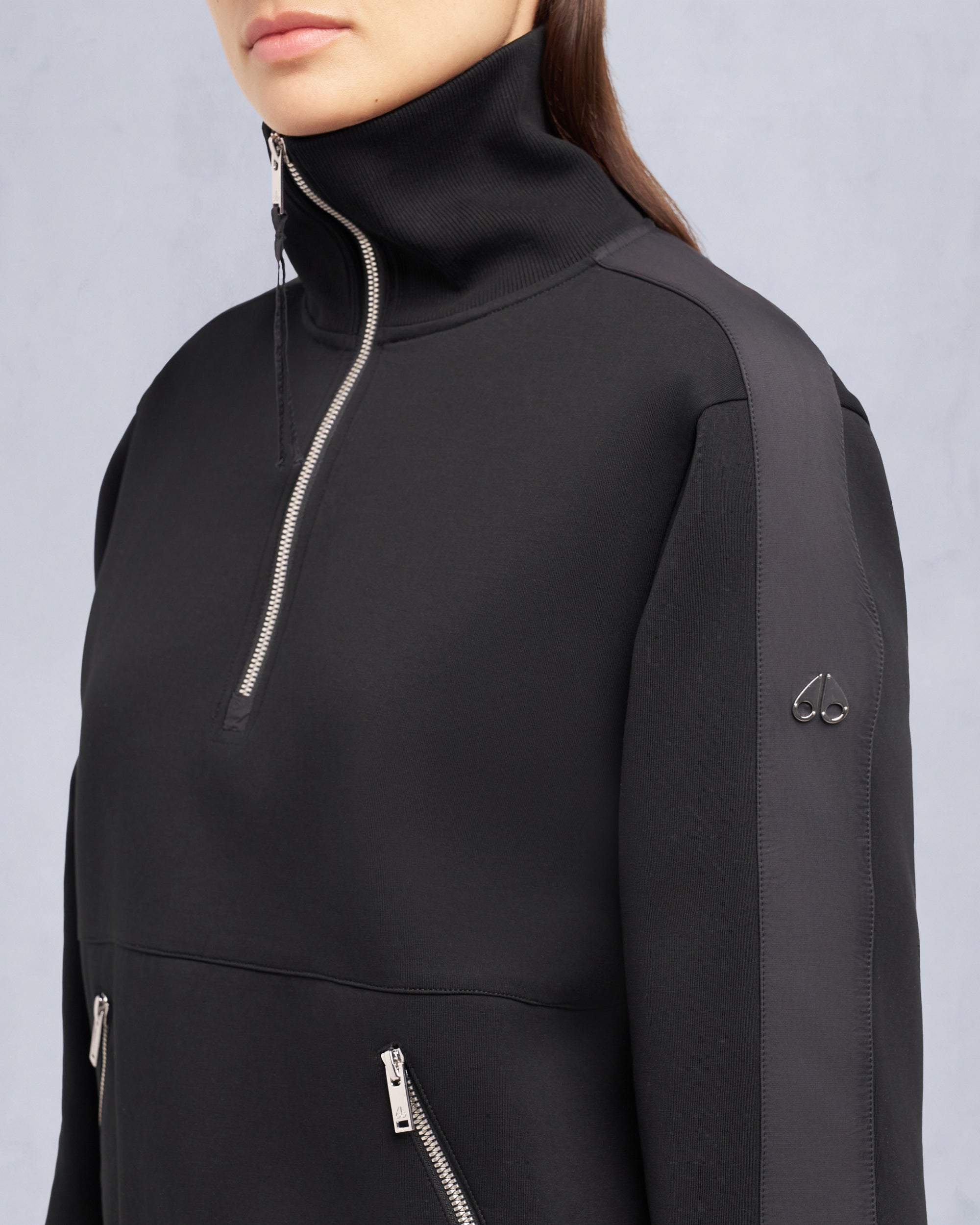 Mix Media Quarter Zip Sweater | Women | Moose Knuckles