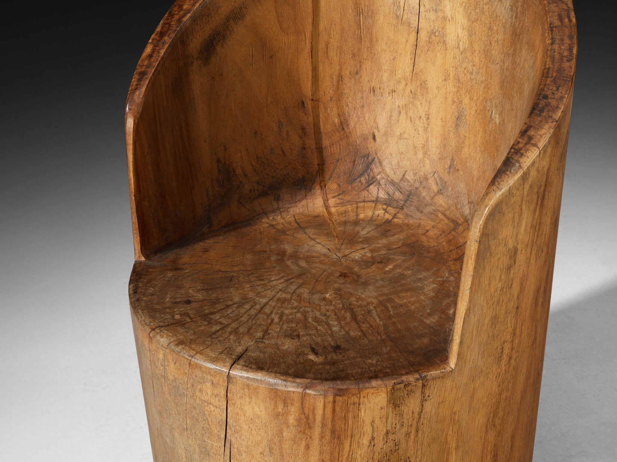 José Zanine Caldas Pilão Hand-Carved Chair in Brazilian Hardwood