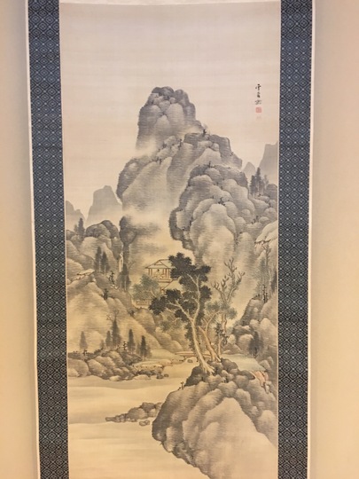 釧雲泉 観瀑之図｜古美術・掛け軸の販売・買取・鑑定-松本松栄堂