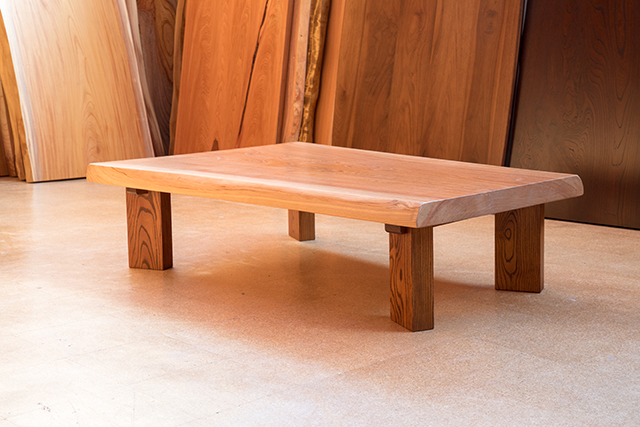 希少・一点物】屋久杉 無垢材 ローテーブル 和室に映える座卓 天然木