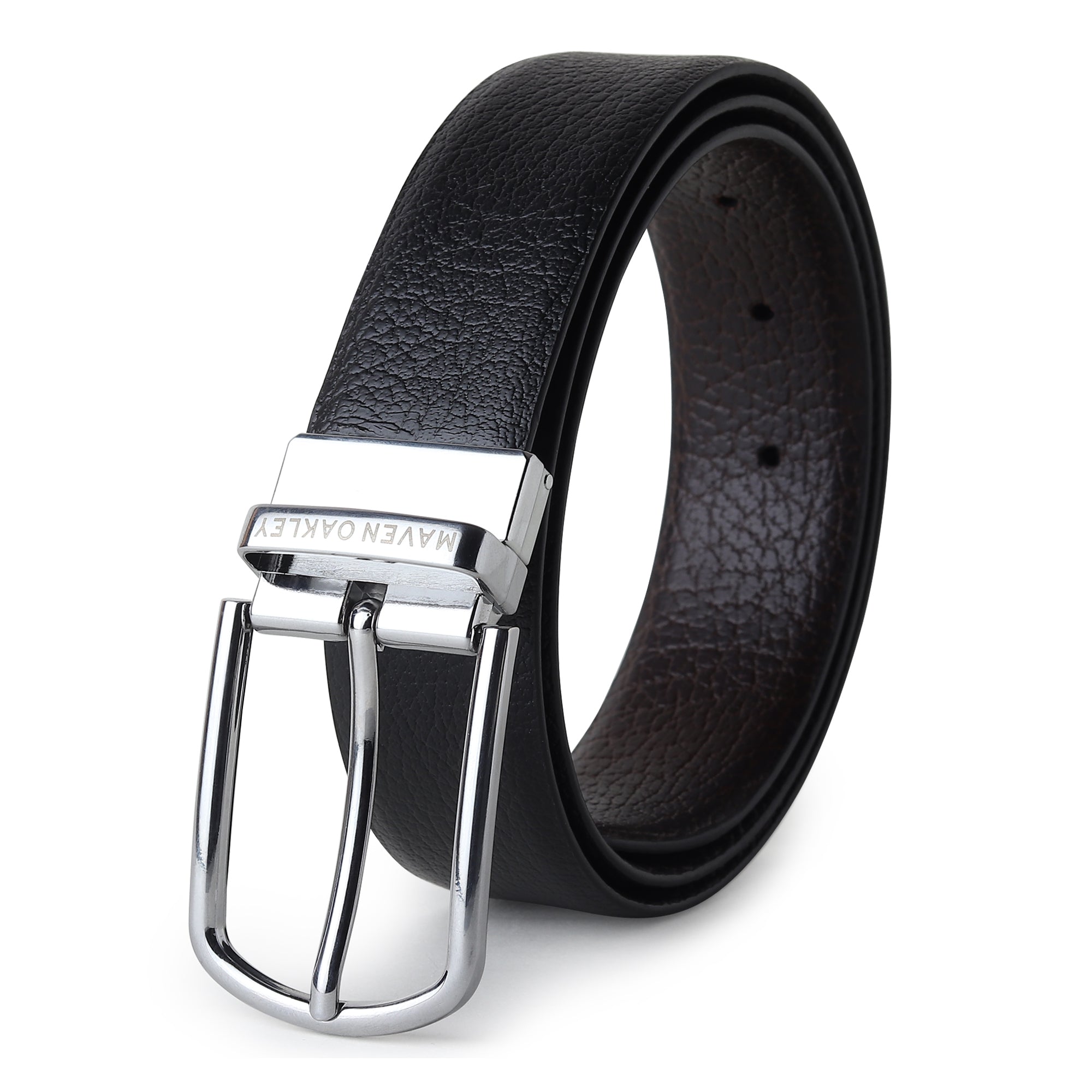 Monark Italian Leather Reversible Black & Brown Belt For Men