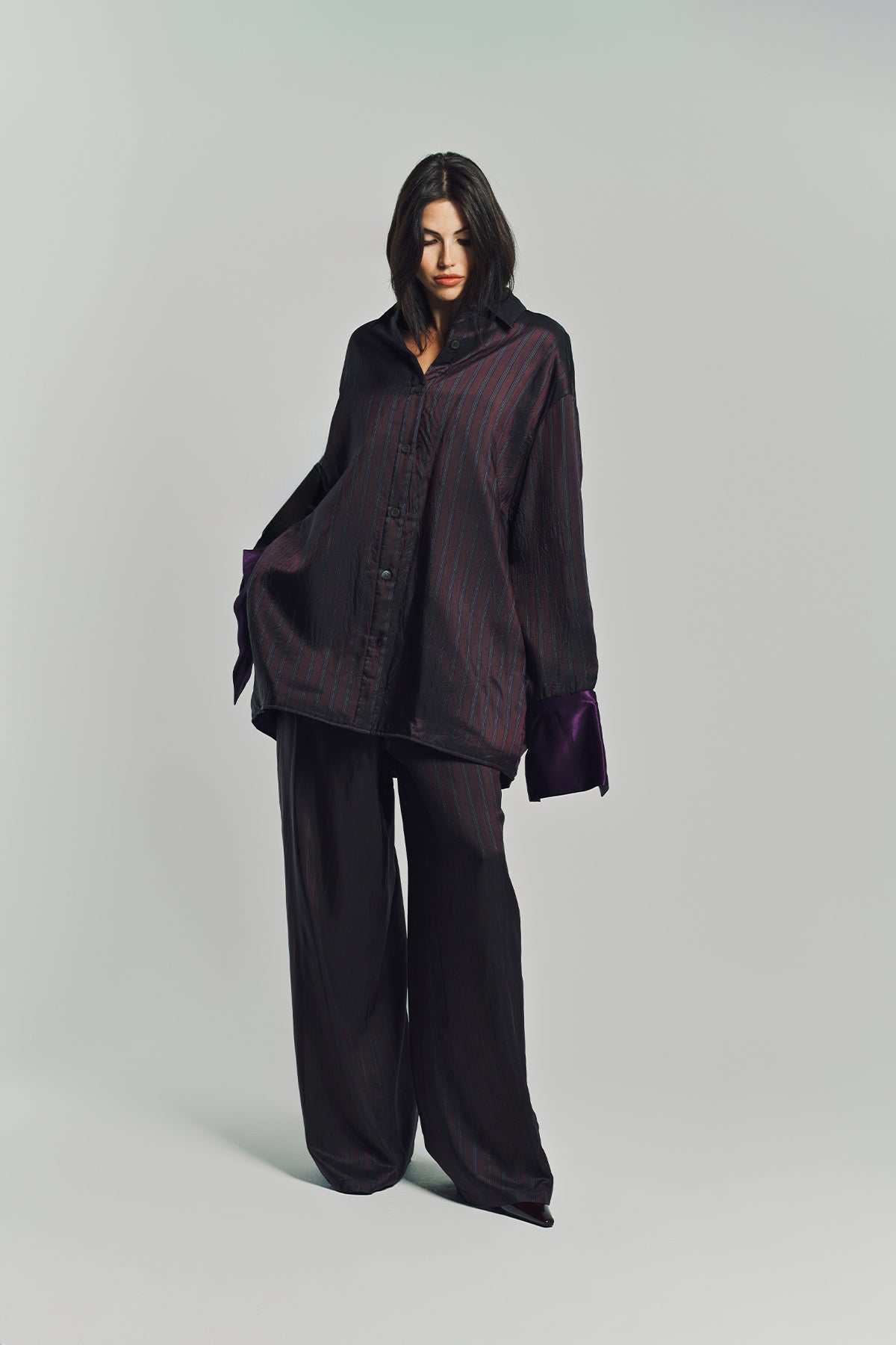 DRIES VAN NOTEN | OVERSIZED STRIPED LONG SLEEVE SHIRT