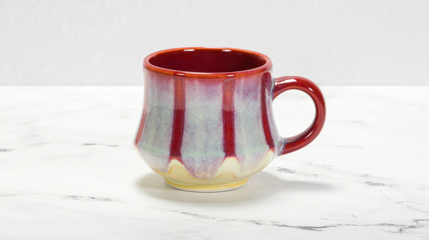 Cinnabar and Frosted Lemon Hippy Mug - Mayco