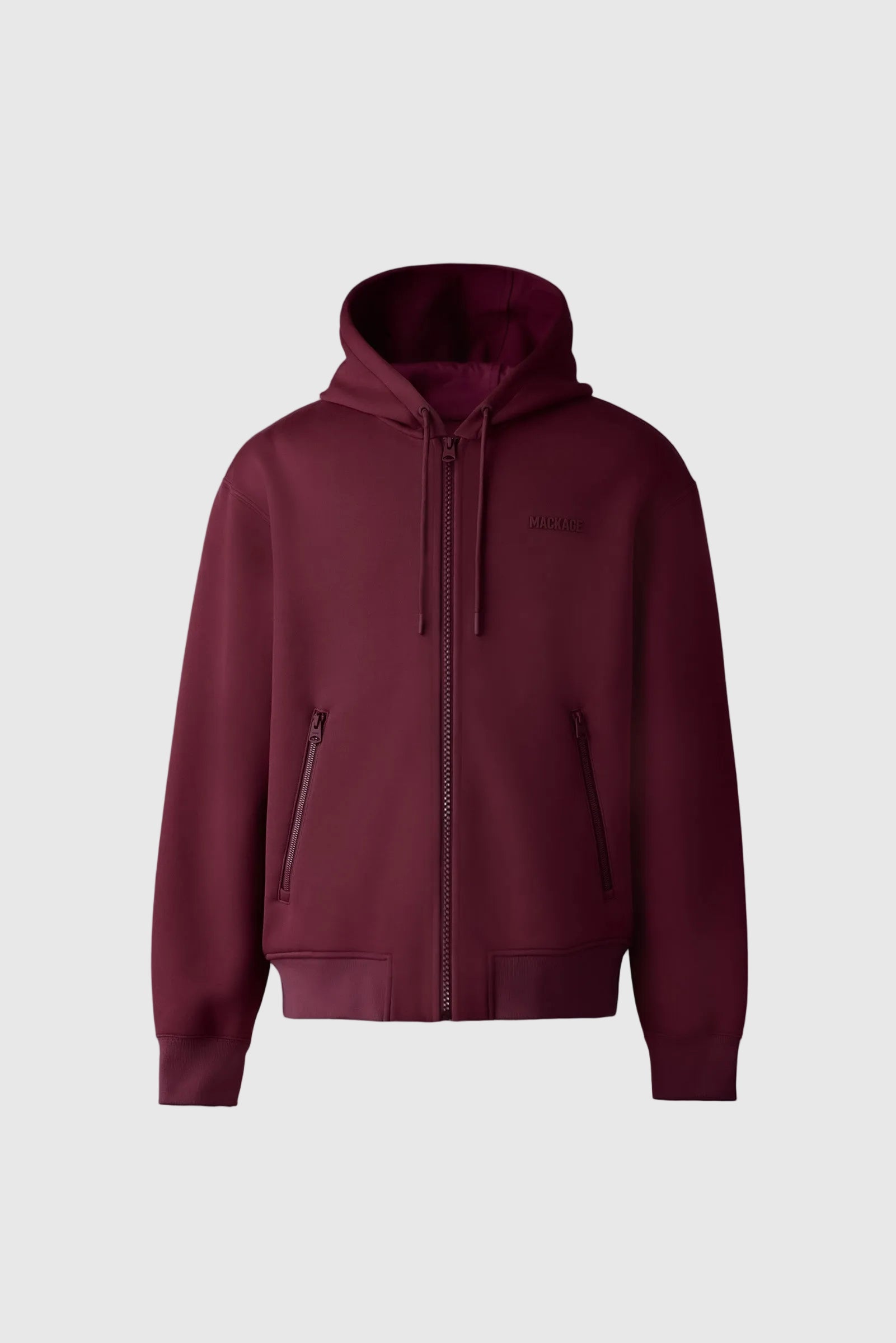 Krystos, double-face jersey zip-up hoodie | Mackage® US