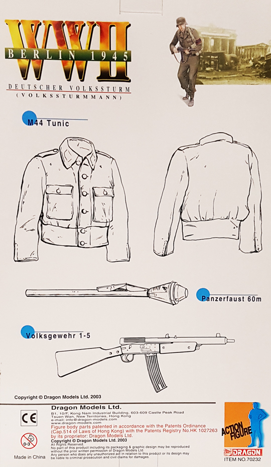 Ludwig Remlinger Volksturm Dragon Action Figure - Machinegun