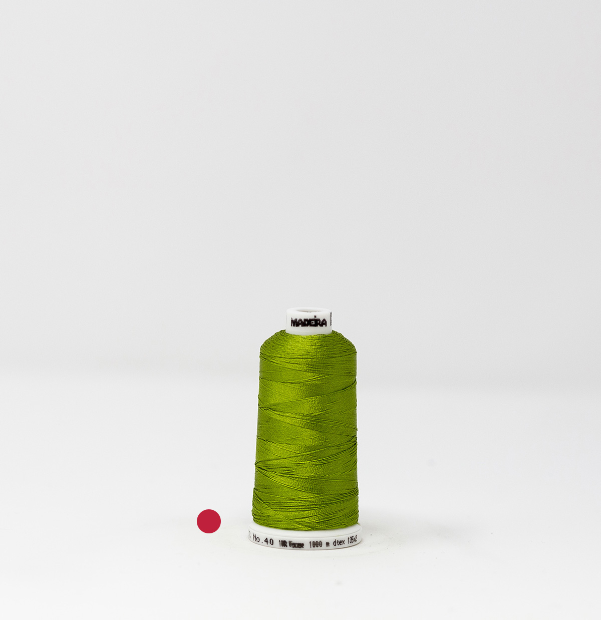 914-1169 714 yard spool of #30 weight Split Pea Green Rayon