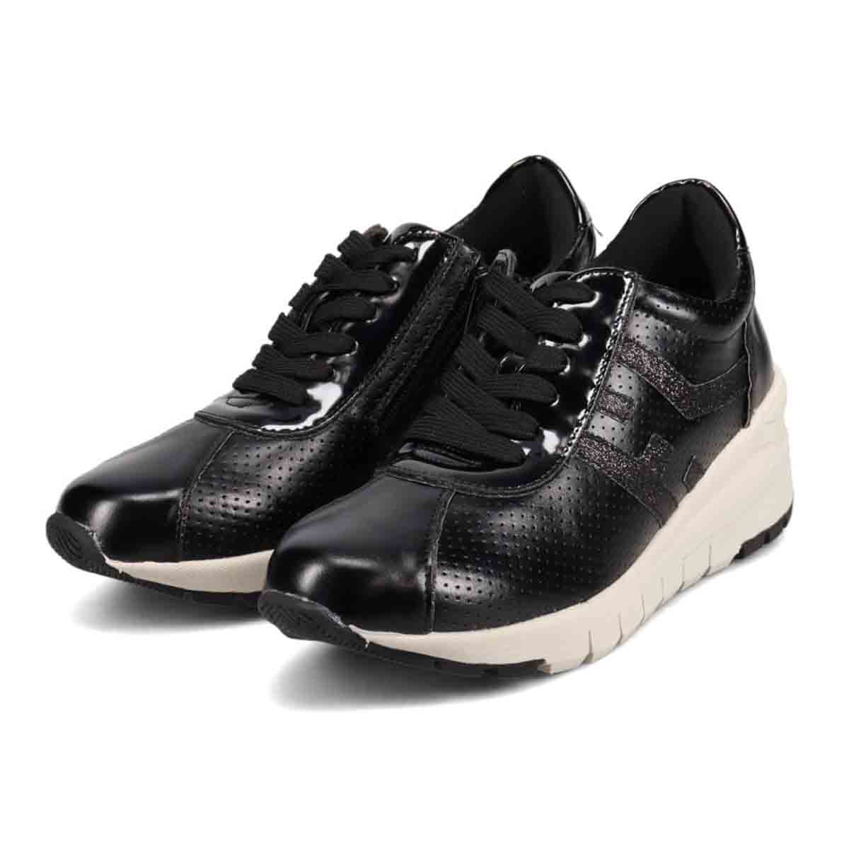 撥水加工】HIROKO KOSHINO ヒールタイプ・ハイカットスニーカー