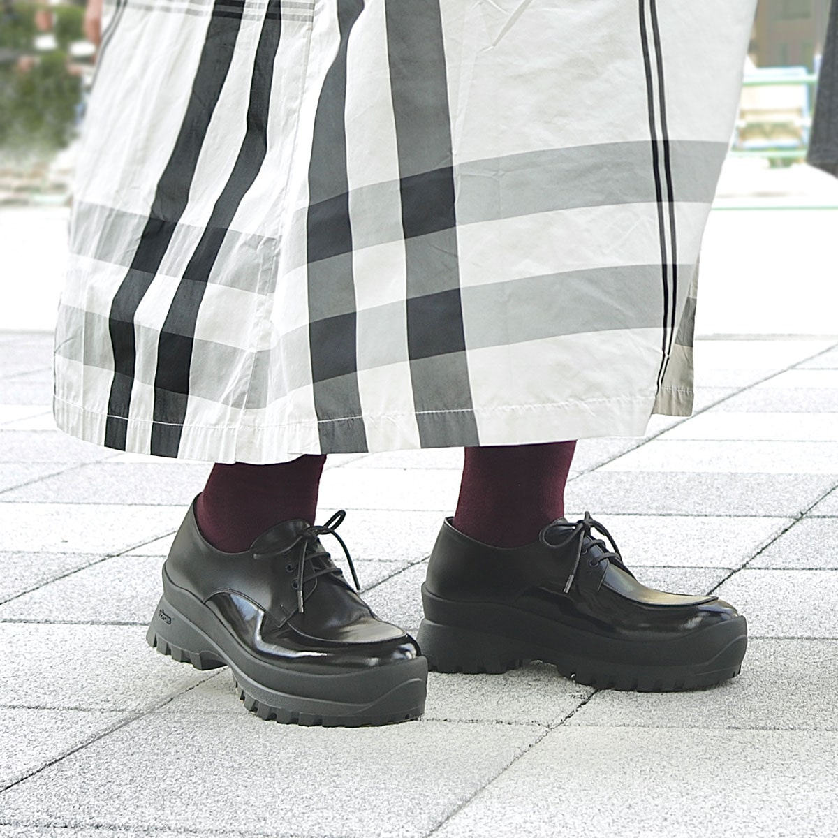 マドラス東京ファクトリー製 Vibramソール 厚底レースアップシューズ