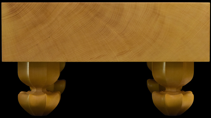 本榧足付碁盤 4寸（天柾） ga40026 | 前川榧碁盤店